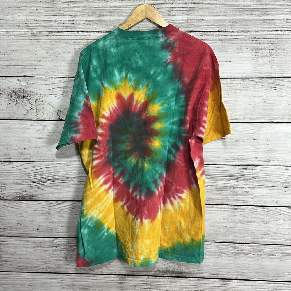 Undefeated Y2K USA Made Basketball Skeleton Tie Dye Tee Shirt XL - Picture 5 of 5